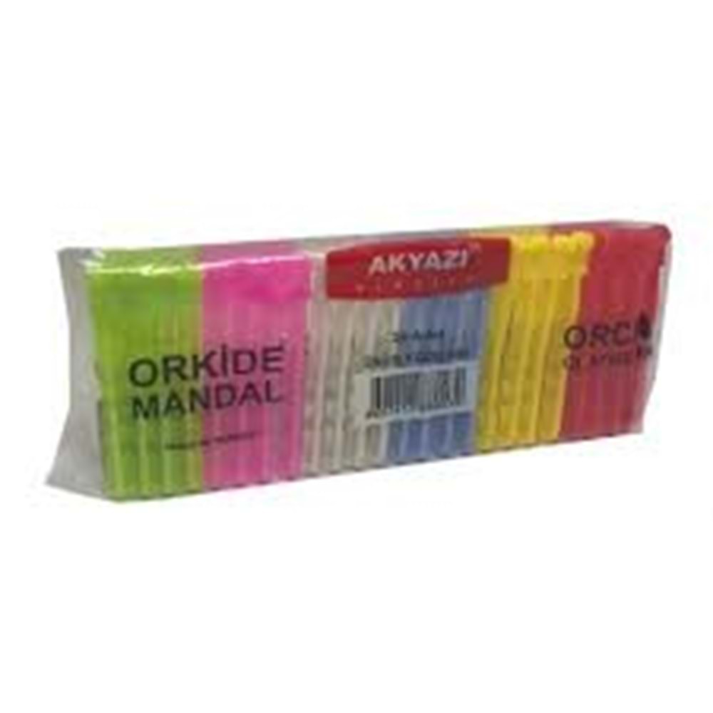 ORKİDE MANDAL PLASTİK 24 LÜ