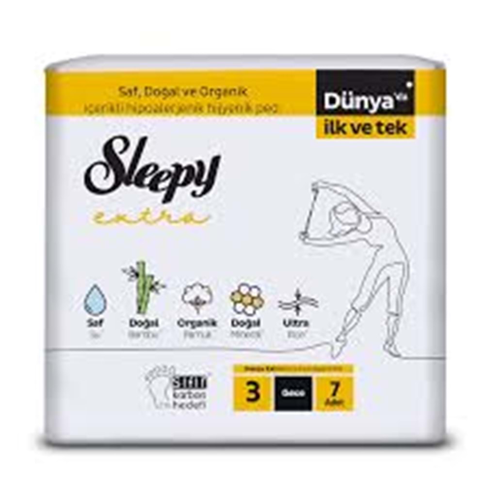 SLEEPY KADIN PEDİ PREMİUM TEKLİ GECE 7 Lİ