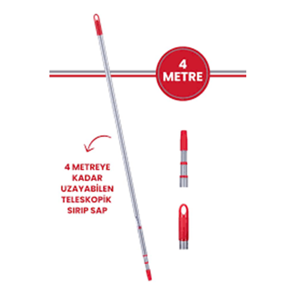 FLORA METAL TELESKOPİK SOPA 4 MT FT728