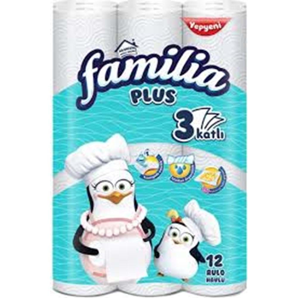 FAMİLYA PLUS PENGUEN 12 Lİ HAVLU