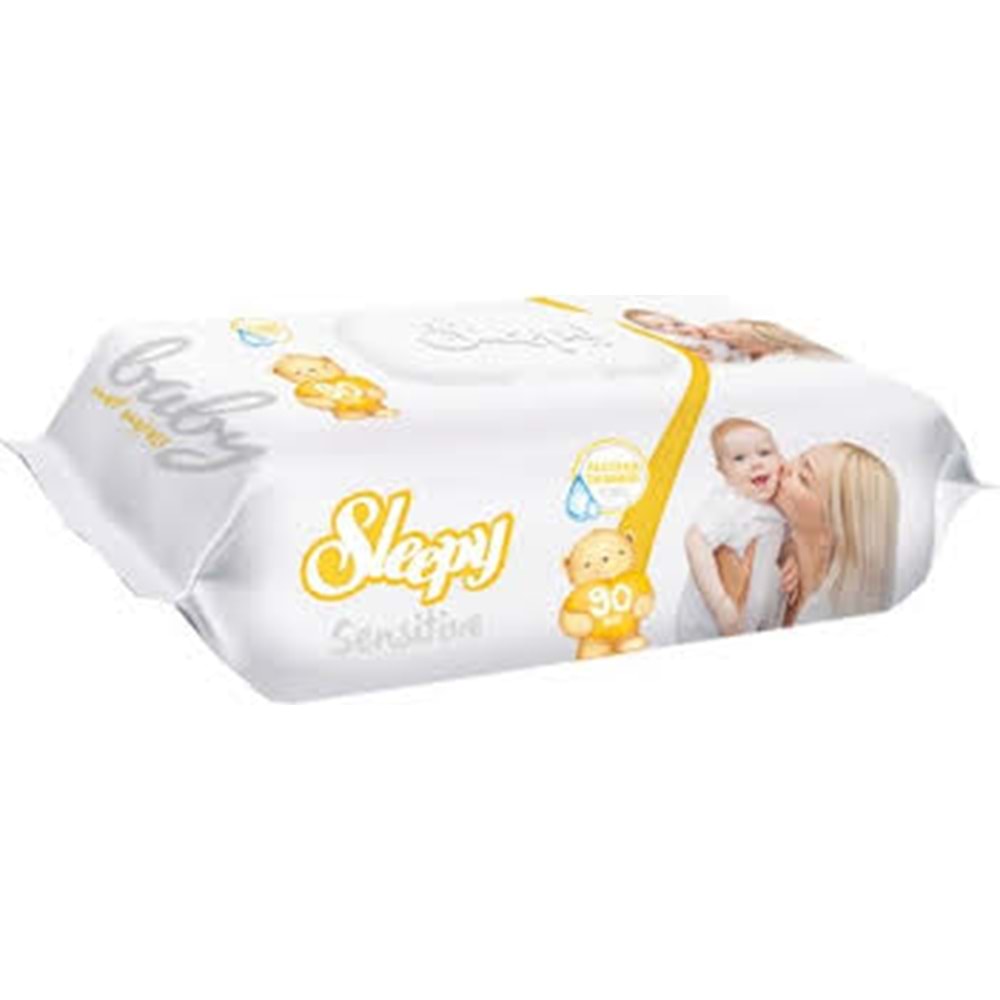 SLEEPY ISLAK MENDİL SENSİTİVE 90 LI