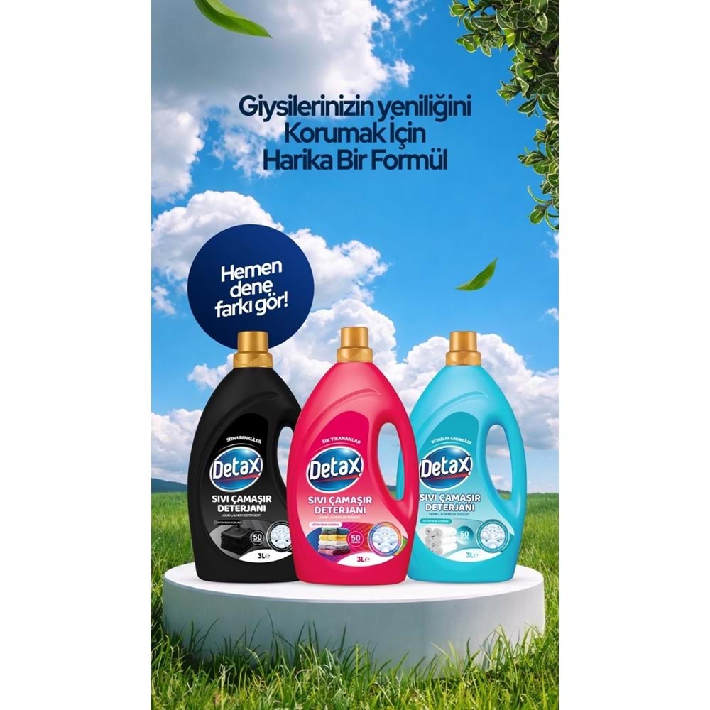 DETAX SIVI ÇAMAŞIR DETERJANI SIK YIKANAN 3 LT