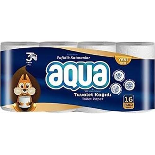 YENİ AQUA 16 LI TUVALET KAĞIDI