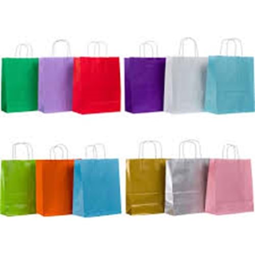 KAĞIT ÇANTA BÜKLÜM SAP 18*24*8 25 Lİ