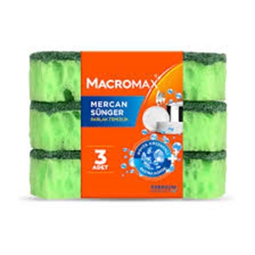 MACROMAX MERCAN SÜNGER 3 LÜ