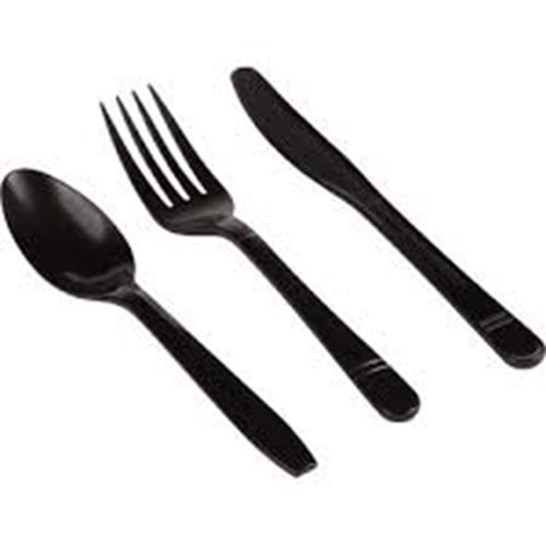 ÇATAL LÜX KRİSTAL SİYAH 100 LÜ