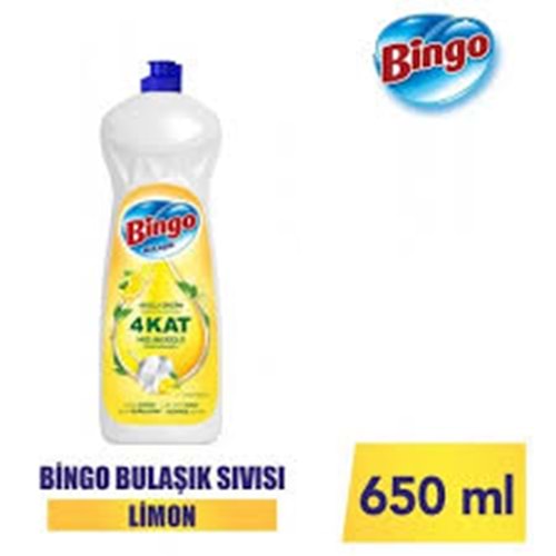 BİNGO BULAŞIK DETERJANI 650 ML LİMON