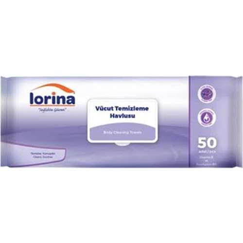 LORİNA VUCUK TEMİZLEME HAVLUSU 50 Lİ