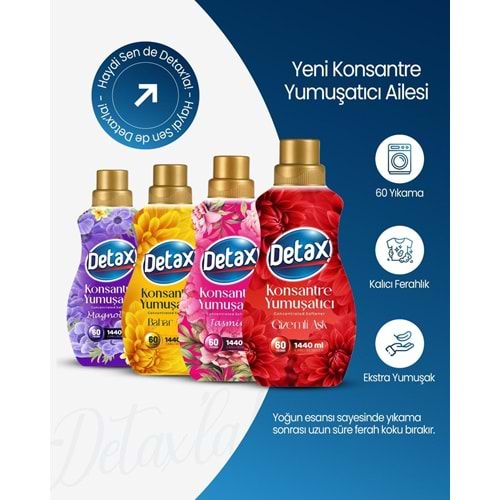 DETAX KONSANTRE YUMUŞATICI BAHAR AŞKI 1440ML*8