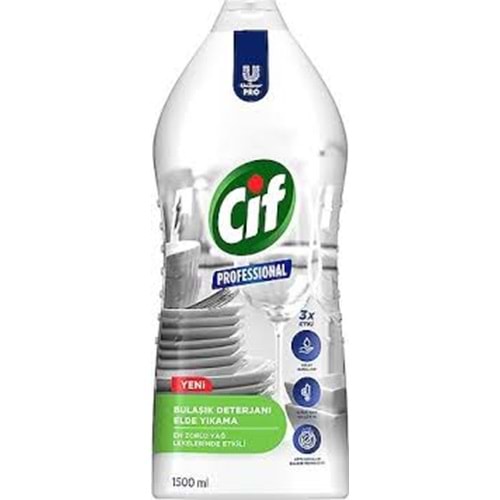 CİF PROFESSIONAL BULAŞIK DETERJANI ELDE YIKAMA 1500 ML