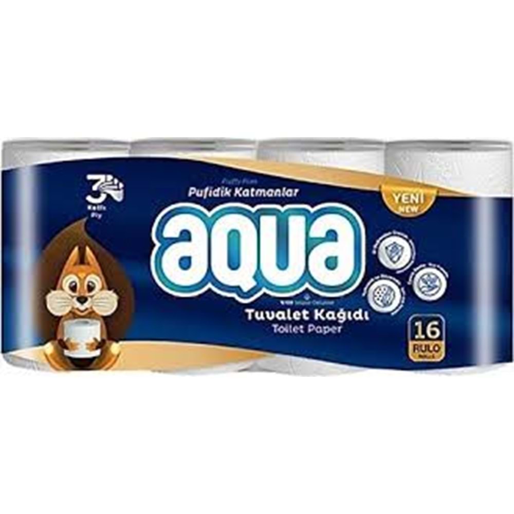 YENİ AQUA 16 LI TUVALET KAĞIDI