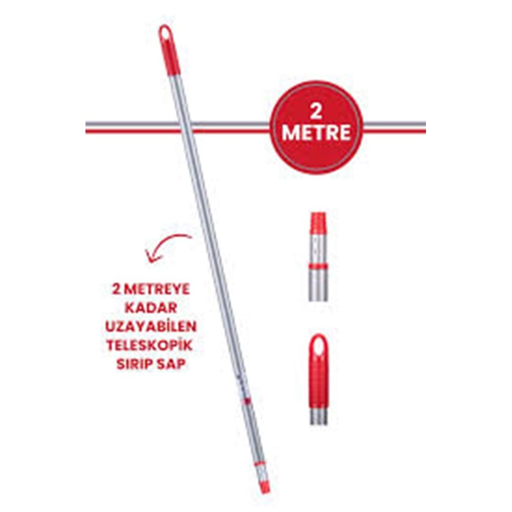 FLORA METAL TELESKOPİK SOPA 2 MT FT726