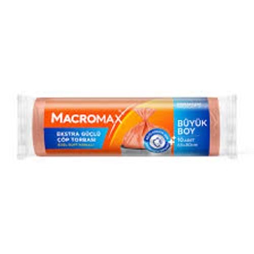 MACROMAX EKS GÜÇLÜ ÇÖP TORBASI BÜYÜK 10 LU