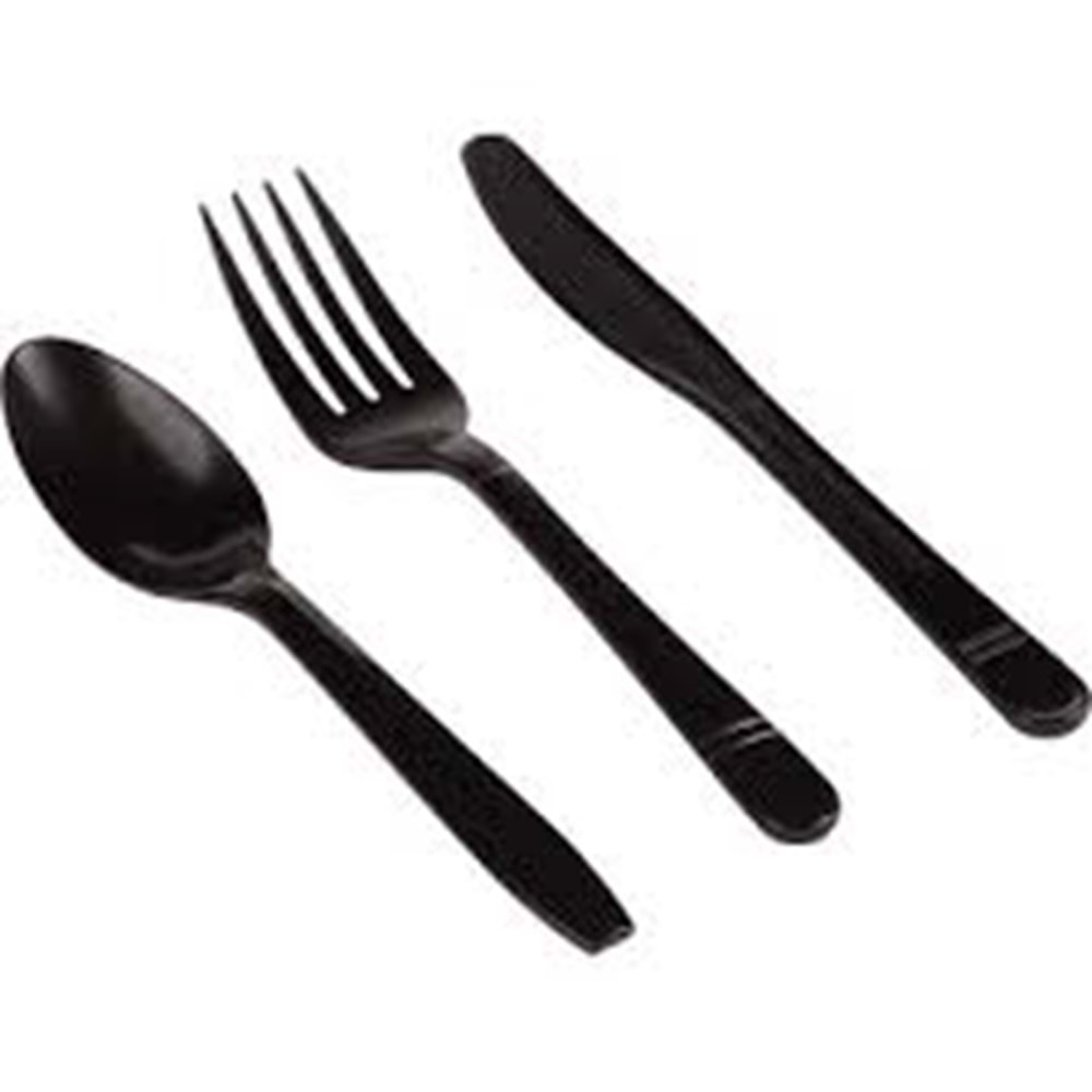 ÇATAL LÜX KRİSTAL SİYAH 100 LÜ