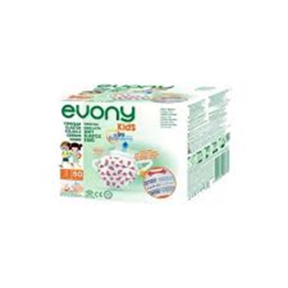 ONLY EVOBEYOND KİDS MASKE BEYAZ 50 Lİ