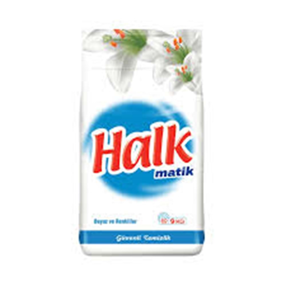 HALK MATİK RENKLİ BEYAZ 9 KG