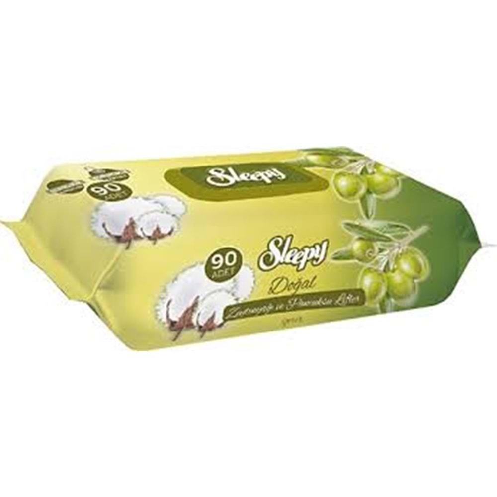 SLEEPY ISLAK MENDİL PAMUK ZEYTİN 90 LI