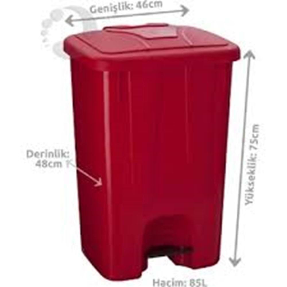 85 LT PEDALLI TEKERLİ LÜX KONTEYNER